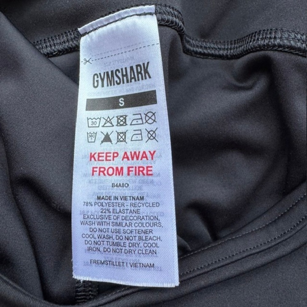 Gymshark Black Pocket Leggings Sz Small EUC High Waisted Athleisure - Picture 4 of 7